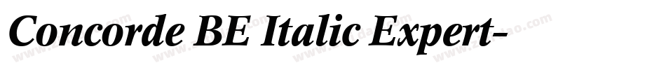 Concorde BE Italic Expert字体转换